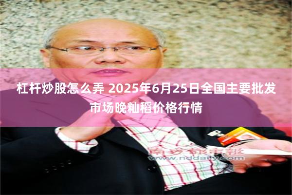 杠杆炒股怎么弄 2025年6月25日全国主要批发市场晚籼稻价格行情