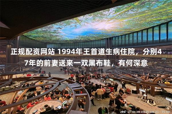 正规配资网站 1994年王首道生病住院，分别47年的前妻送来一双黑布鞋，有何深意